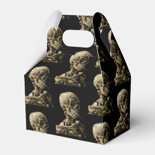 Vincent van Gogh - Skull mit brennender Zigarette Geschenkschachtel (Vorderseite)