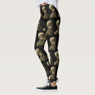 Vincent van Gogh - Skull mit brennender Zigarette Leggings