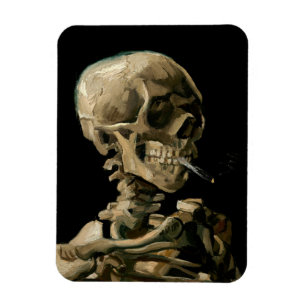 Vincent van Gogh - Skull mit brennender Zigarette Magnet