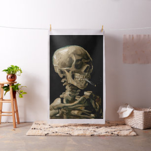 Vincent van Gogh - Skull mit brennender Zigarette Stoff