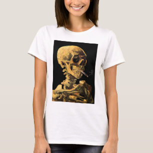 Vincent Van Gogh - Skull mit brennender Zigarette T-Shirt