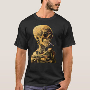 Vincent Van Gogh - Skull mit brennender Zigarette T-Shirt