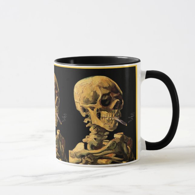 Vincent Van Gogh - Skull mit brennender Zigarette Tasse (Rechts)