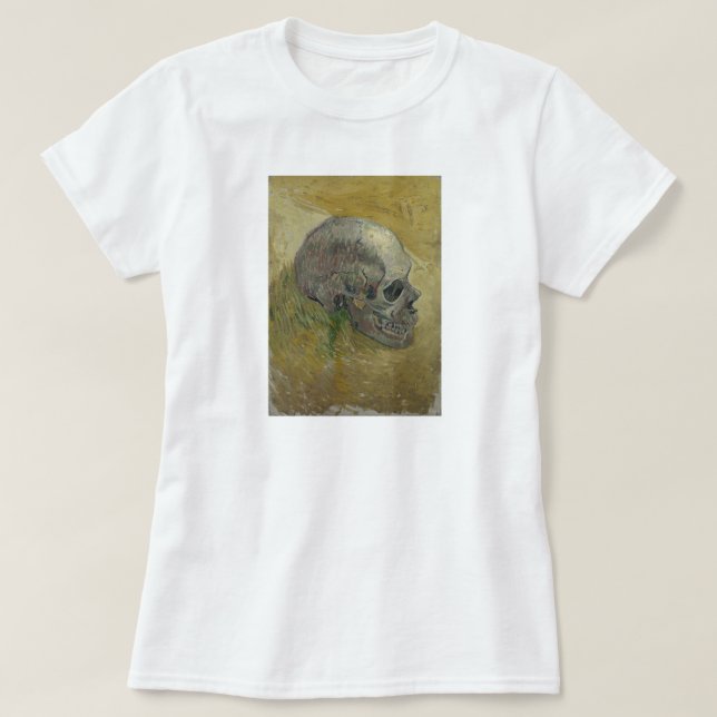 Vincent van Gogh Skull Profil Galerie HD Fine Art T-Shirt (Design vorne)
