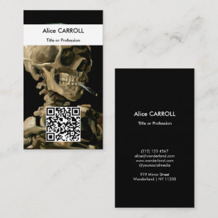 Vincent van Gogh - Skull - QR-Code Visitenkarte