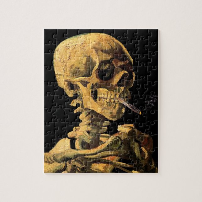 Vincent Van Gogh - Skull With Burning Cigarette Puzzle (Vertikal)