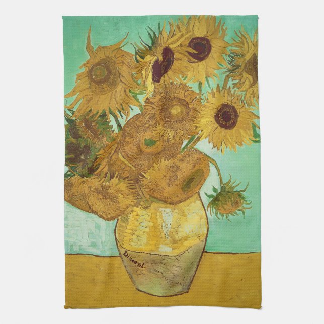 Vincent van Gogh | Sonnenblumen, 1888 Geschirrtuch (Vertikal)