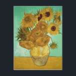 Vincent van Gogh | Sonnenblumen, 1888 Postkarte<br><div class="desc">Sonnenblumen,  1888 | von Vincent van Gogh | Art Location: Neue Pinakothek,  München,  Deutschland | Dutch Artist | Image Collection number: BAL20294</div>