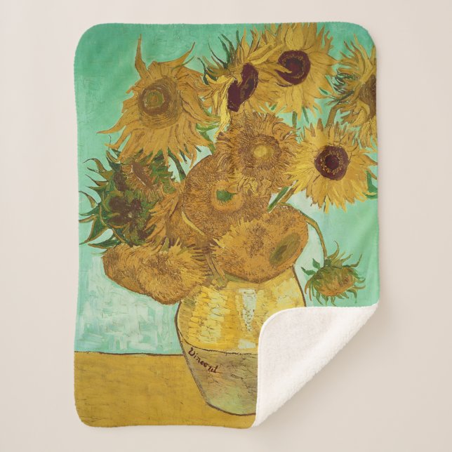 Vincent van Gogh | Sonnenblumen, 1888 Sherpadecke (Vorderseite)