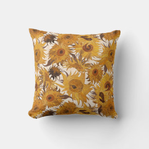 Vincent Van Gogh Sonnenblumen Creme Gelb Braun Kissen