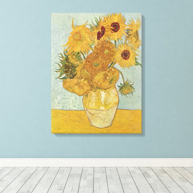 Vincent Van Gogh - Sonnenblumen, dritte Version Leinwanddruck (Insitu (Holzboden))