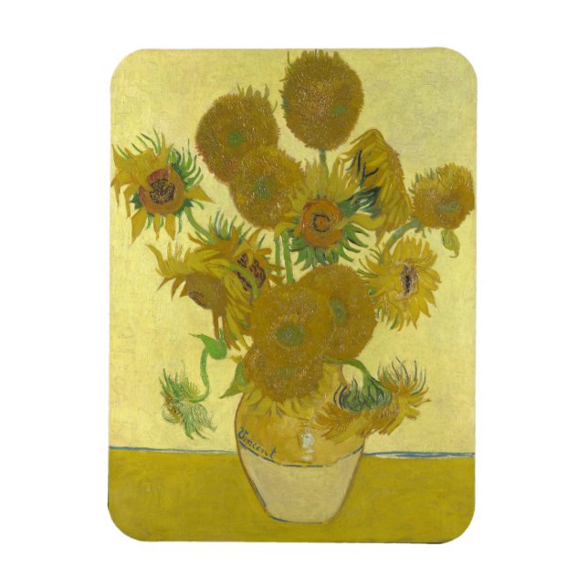 Vincent Van Gogh - Sonnenblumen, vierte Version Magnet (Vertikal)