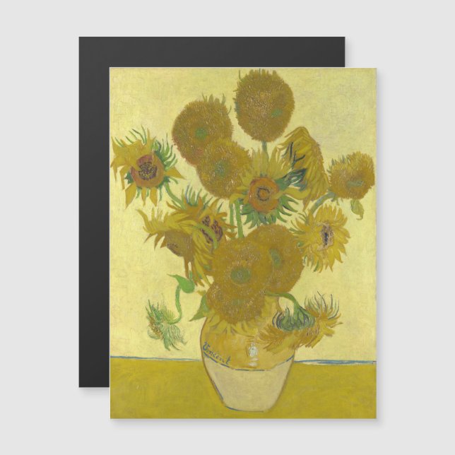 Vincent Van Gogh - Sonnenblumen, vierte Version Magneteinladung (Vorne/Hinten)