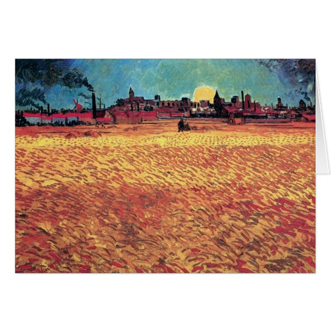 Vincent Van Gogh - Sonnenuntergang auf Weizenfelde (Vorderseite (Horizontal))