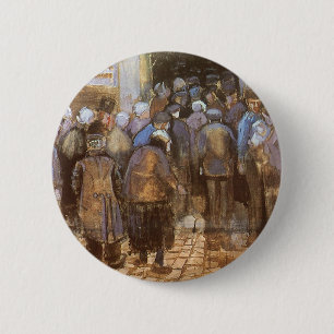 Vincent van Gogh Staat Lottery Office (Poor Money) Button