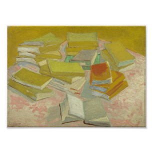 Vincent van Gogh - Stapel französischer Romane Fotodruck