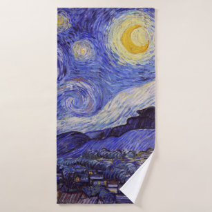 Vincent van Gogh Starry NachtVintage feine Kunst Badehandtuch
