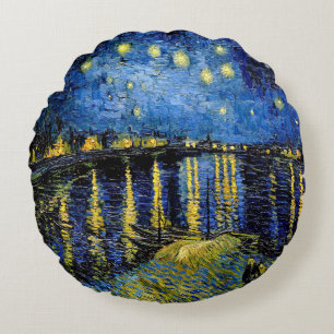 Vincent Van Gogh Starry Night 1888 Pillow Rundes Kissen