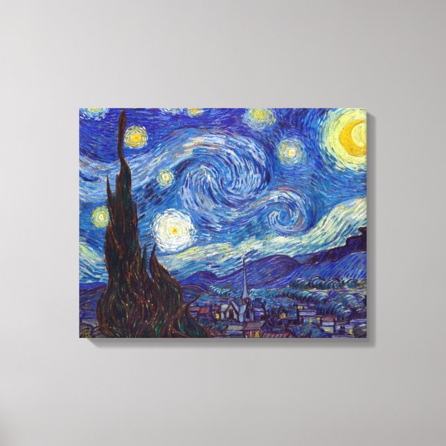VINCENT VAN GOGH - Starry night 1889 Leinwanddruck (Vorderseite)