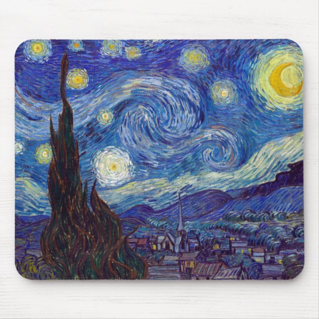 VINCENT VAN GOGH - Starry night 1889 Mousepad (Vorne)