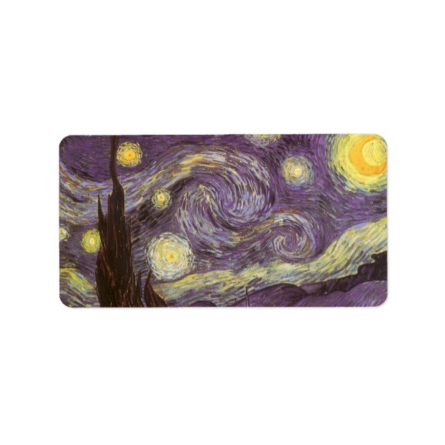 Vincent van Gogh - Starry Night Adressaufkleber (Vorne)
