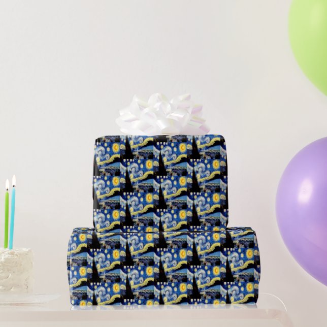 Vincent van Gogh Starry Night Art Gift Geschenkpapier (Partygeschenke)