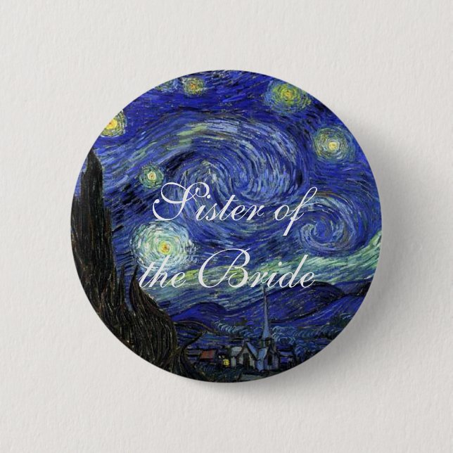 Vincent van Gogh, Starry Night Button (Vorderseite)