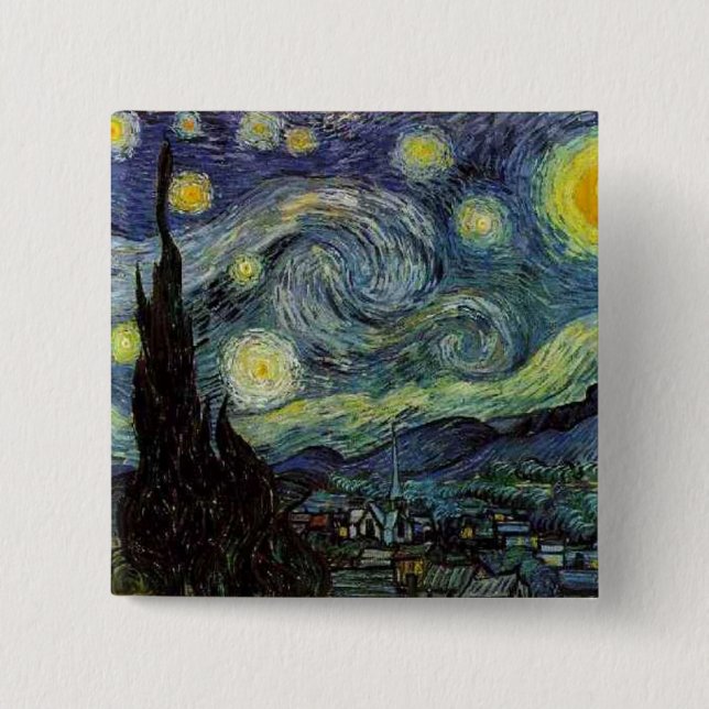 Vincent van Gogh - Starry Night Button (Vorderseite)