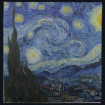 Vincent Van Gogh Starry Night Dinner Napkins Serviette<br><div class="desc">Die Starry Night (Niederländisch: De sterrennacht) ist ein Gemälde des niederländischen Post-Impressionisten Vincent van Gogh. Das Bild zeigt den Blick, der nachts vor seinem Sanitorium-Fenster in Saint-Rémy-de-Provence (in Südfrankreich) liegt, obwohl es tagsüber aus dem Gedächtnis gemalt wurde. Seit 1941 befindet sich das Museum of Modern Art in New York City,...</div>