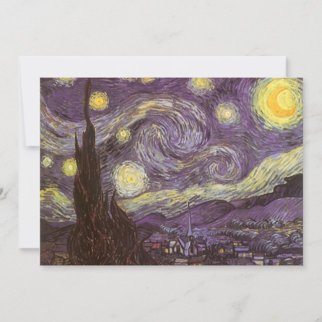 Vincent van Gogh - Starry Night Einladung (Vorderseite)