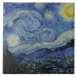 Vincent van Gogh - Starry Night Fliese<br><div class="desc">Vincent van Gogh - Starry Night - 1889 - Ölmalerei</div>