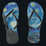 Vincent van Gogh, Starry Night Flip Flops<br><div class="desc">Starry Night,  berühmtes Gemälde von Vincent van Gogh</div>
