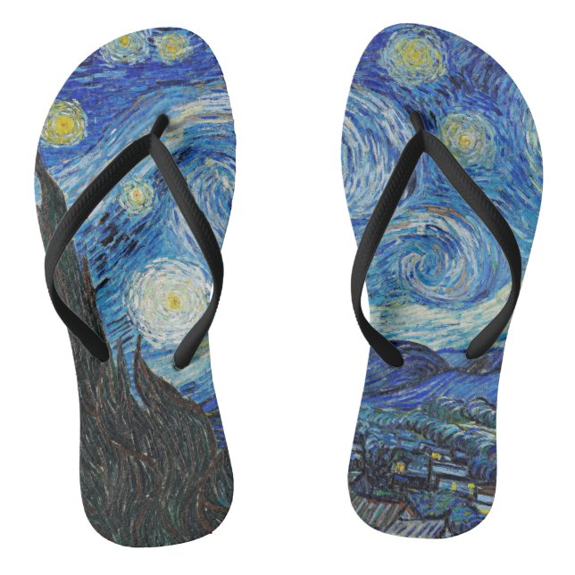 Vincent van Gogh, Starry Night Flip Flops (Fußbett)