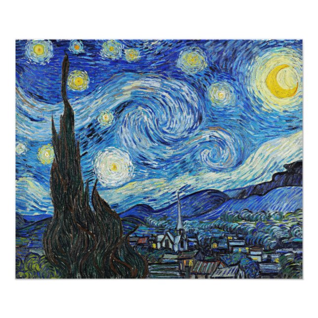 Vincent van Gogh, Starry Night Fotodruck (Vorne)