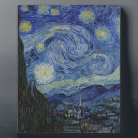 Vincent Van Gogh - Starry Night. Kunstmalerei Fotoplatte<br><div class="desc">Vincent Van Gogh - Starry Night Malerei. Klassische Kunstwerke eines der weltberühmtesten Maler. Schöne Farben und Wirbel!</div>