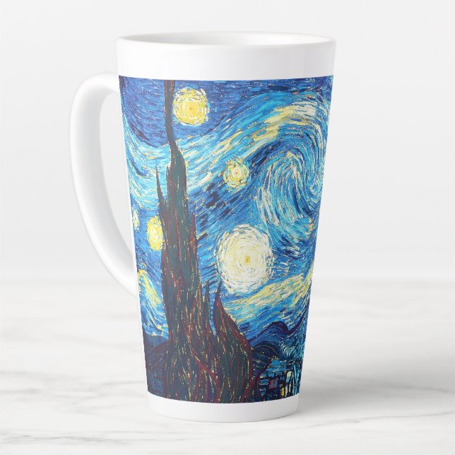Vincent van Gogh - Starry Night Latte Mug Milchtasse (Linke Ecke)