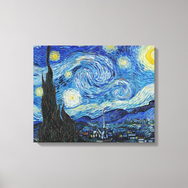 Vincent van Gogh, Starry Night Leinwanddruck (Vorderseite)