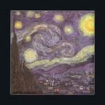 Vincent van Gogh - Starry Night Magnet<br><div class="desc">Die Starry Night (1889) von Vincent van Gogh ist ein Vintager Post-Impressionismus der Kunstlandschaft Landschaftsmalerei. Der Blick auf eine Stadt in einem Tal bei Nacht mit den Wolken, den Sternen und einem schönen goldgelben Halbmond. Es wurde im Laufe des Tages aus der Erinnerung gemalt und ist van Goghs bekanntestes Gemälde....</div>