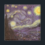 Vincent van Gogh - Starry Night Magnet<br><div class="desc">Die Starry Night (1889) von Vincent van Gogh ist ein Vintager Post-Impressionismus der Kunstlandschaft Landschaftsmalerei. Der Blick auf eine Stadt in einem Tal bei Nacht mit den Wolken, den Sternen und einem schönen goldgelben Halbmond. Es wurde im Laufe des Tages aus der Erinnerung gemalt und ist van Goghs bekanntestes Gemälde....</div>
