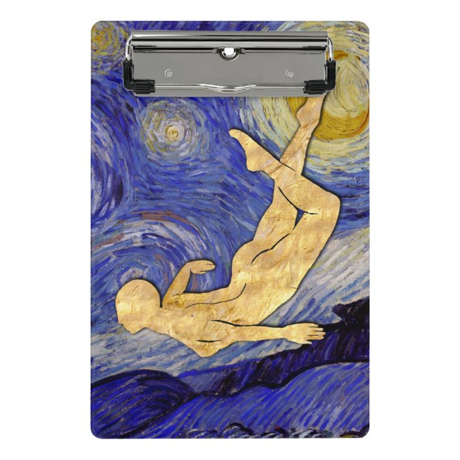Vincent Van Gogh Starry Night Mini Klemmbrett (Vorderseite)