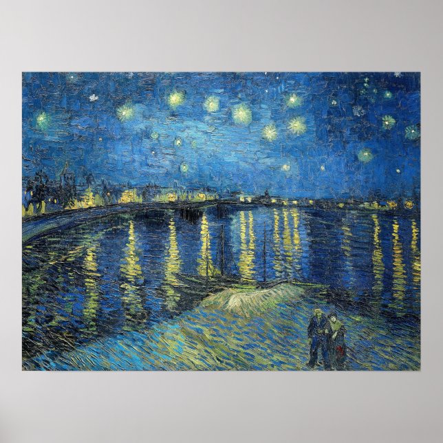 Vincent Van Gogh Starry Night Over the Rhone 1888 Poster (Vorne)