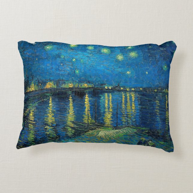 Vincent Van Gogh Starry Night Over the Rhone Dekokissen (Rückseite)