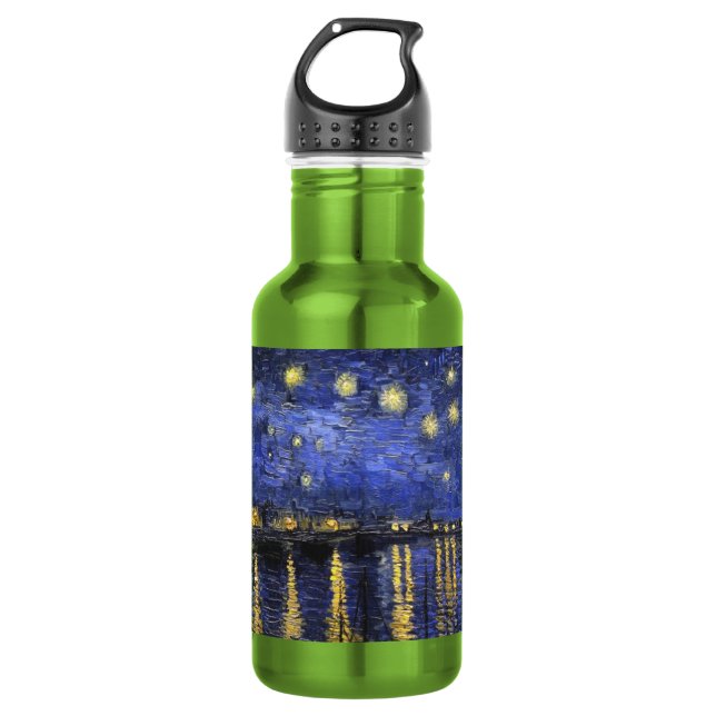 Vincent van Gogh Starry Night Over The Rhone Edelstahlflasche (Vorderseite)