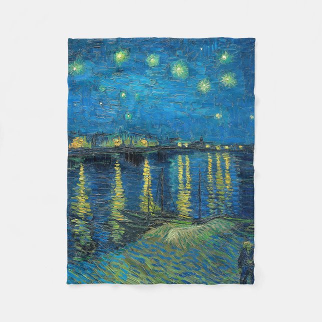 Vincent Van Gogh Starry Night Over the Rhone Fleecedecke (Vorderseite)