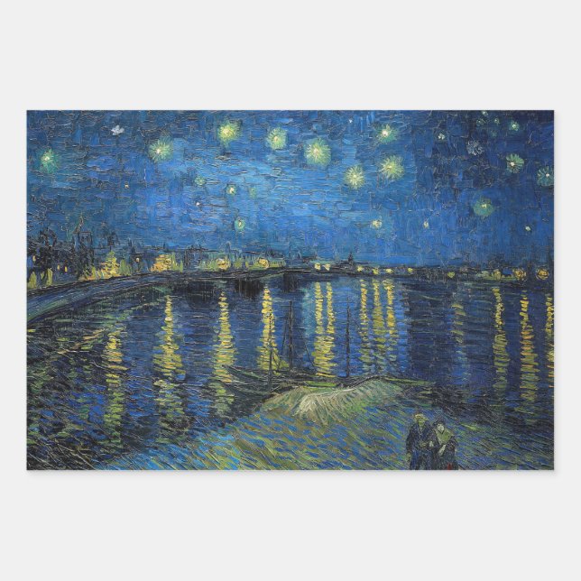 Vincent van Gogh - Starry Night Over the Rhone Geschenkpapier Set (Vorderseite)