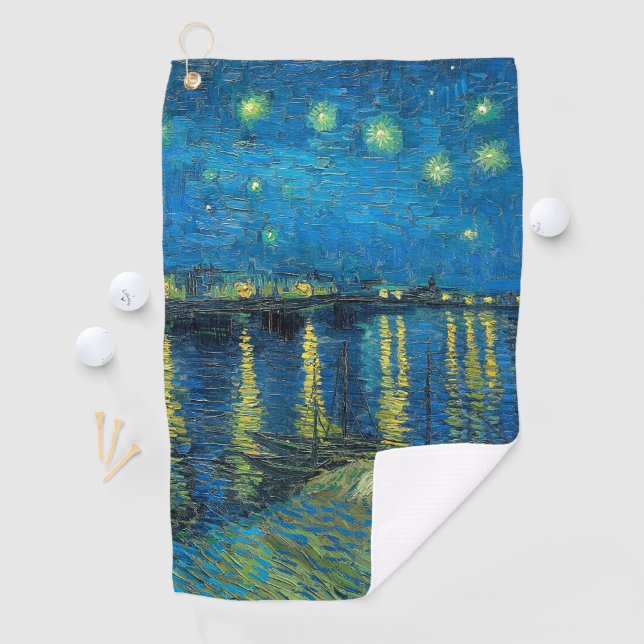 Vincent Van Gogh Starry Night Over the Rhone Golfhandtuch (Insitu)