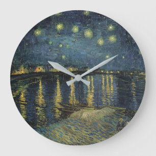 Vincent van Gogh   Starry Night Over the Rhone Große Wanduhr