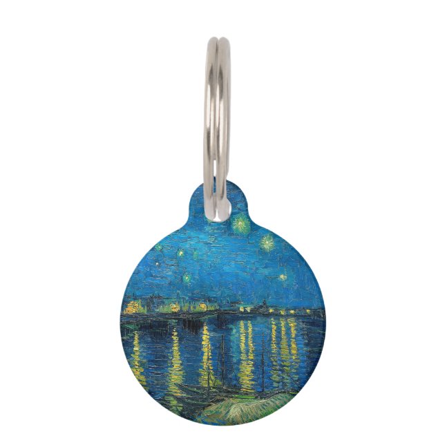 Vincent Van Gogh Starry Night Over the Rhone Haustiermarke (Vorderseite)