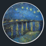 Vincent van Gogh - Starry Night Over the Rhone Keramikknauf<br><div class="desc">Starry Night Over the Rhone / Nuit etoilee sur le Rhone - Vincent van Gogh,  Oil on Leinwand,  1888,  Arles</div>