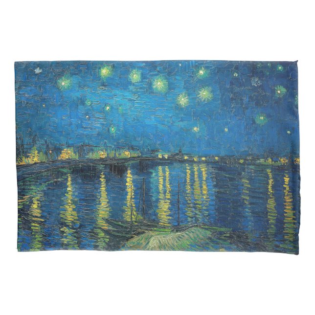 Vincent Van Gogh Starry Night Over the Rhone Kissenbezug (Vorderseite)